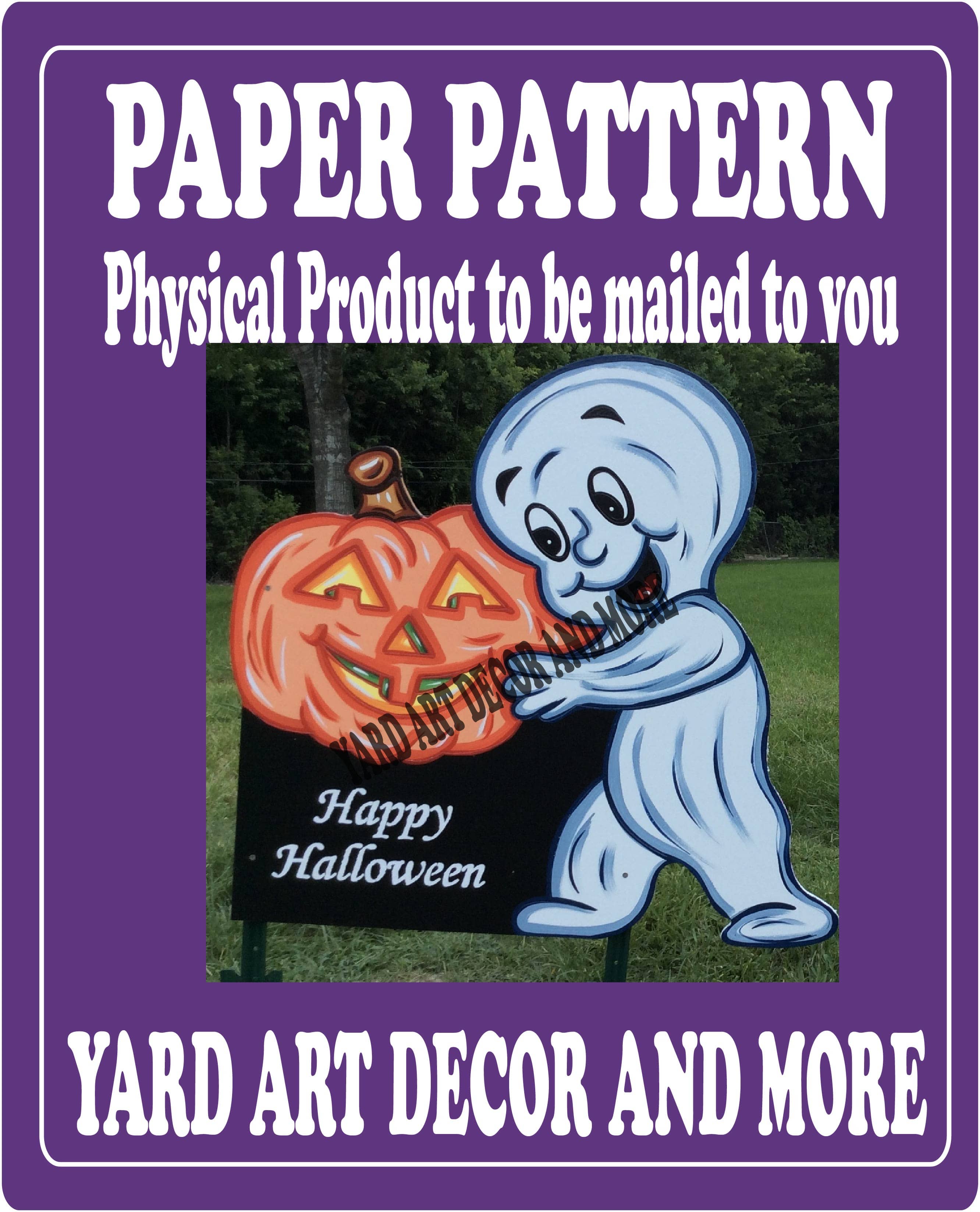 Halloween Casper Ghost Paper Pattern – Yard Art Decor And More Llc