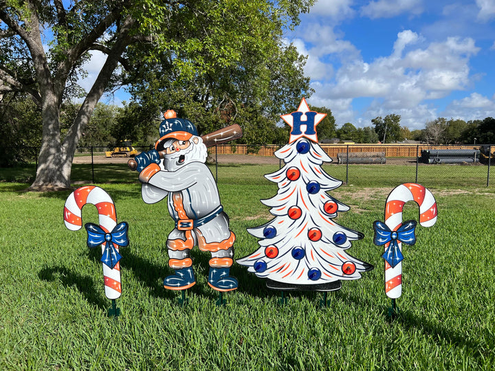 Houston Baseball Christmas Yard Art