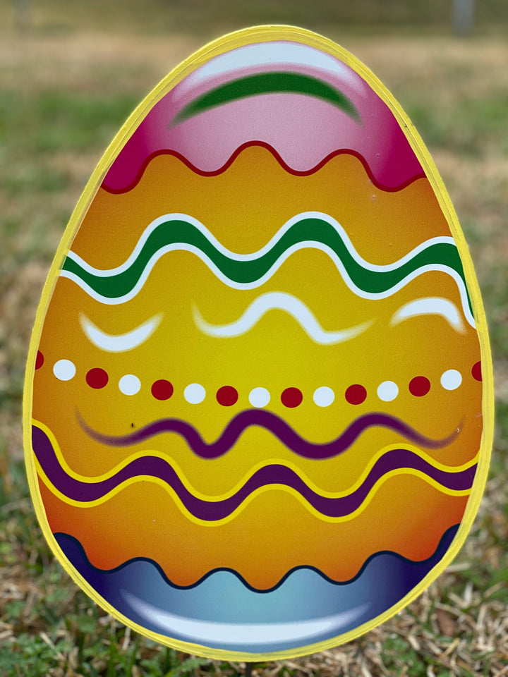 Whimsical Happy Easter Truck with colorful Easter eggs for Outdoor Lawn Display