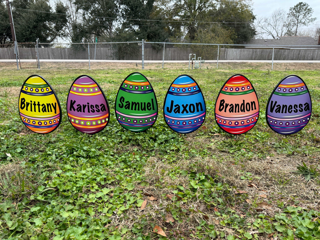 Easter Yard Art-Easter eggs personalized