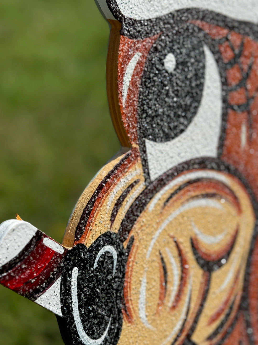 Christmas Dog with Candy Cane Yard Art Decoration