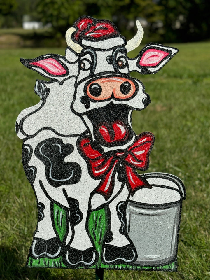 Christmas Cow Outdoor Decor