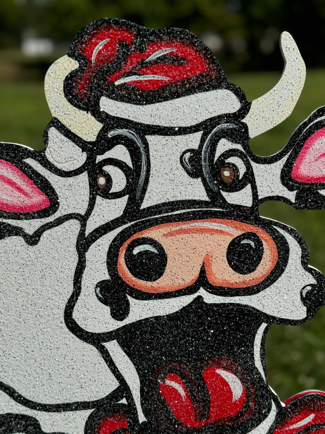 Christmas Cow Outdoor Decor