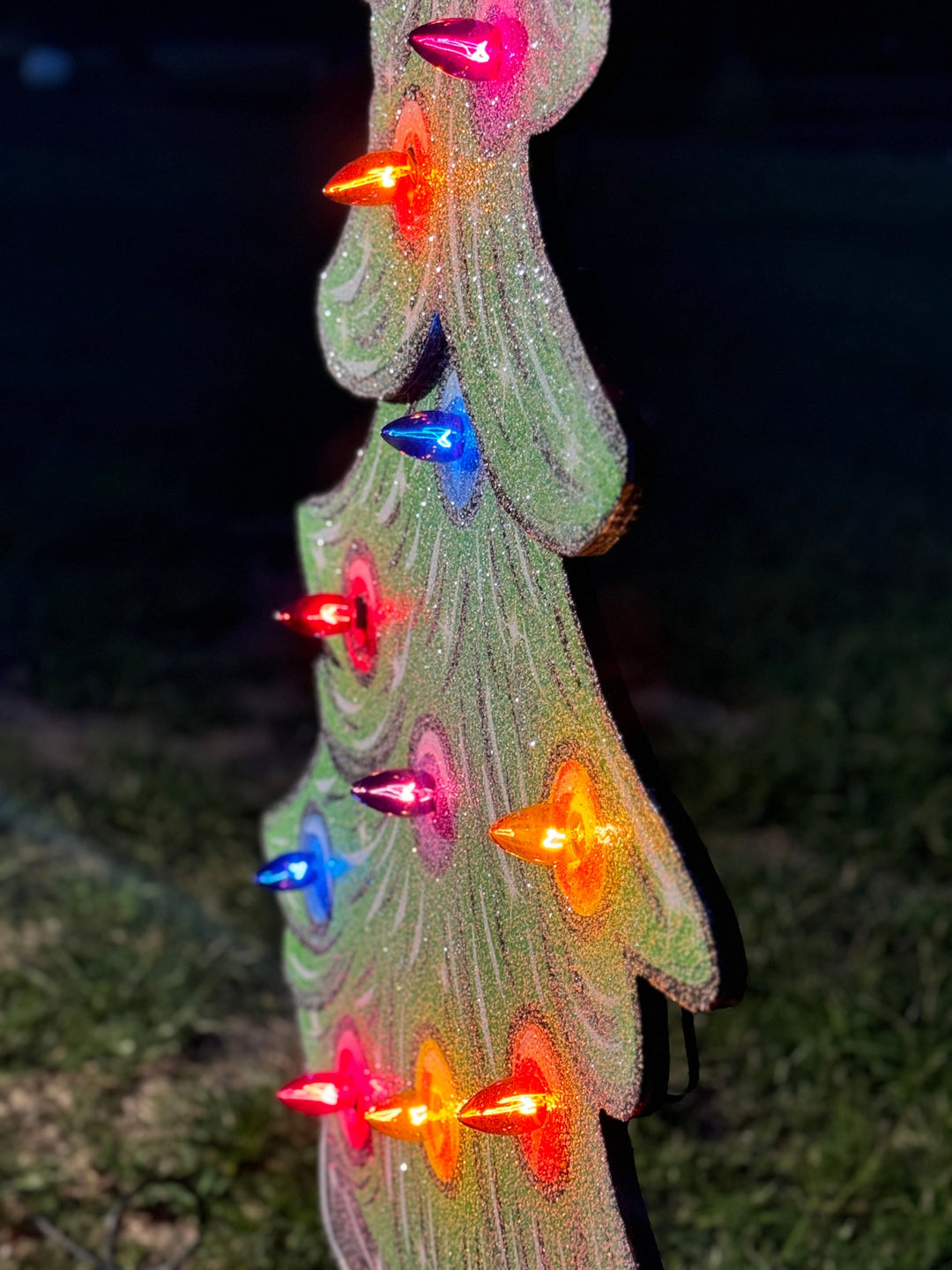 Lighted Christmas Tree 60" Christmas Yard Art