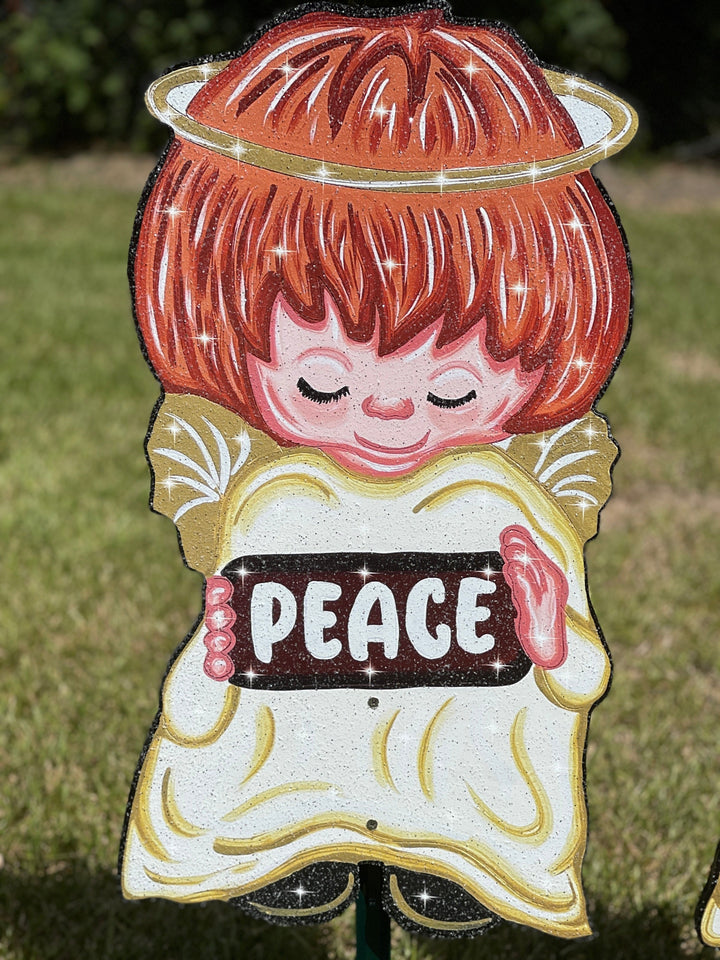 Christmas Peace on Earth Angels Yard Art Decor