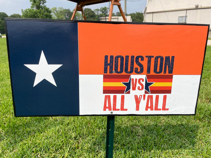 Colorful Baseball Flag Yard Art Sign