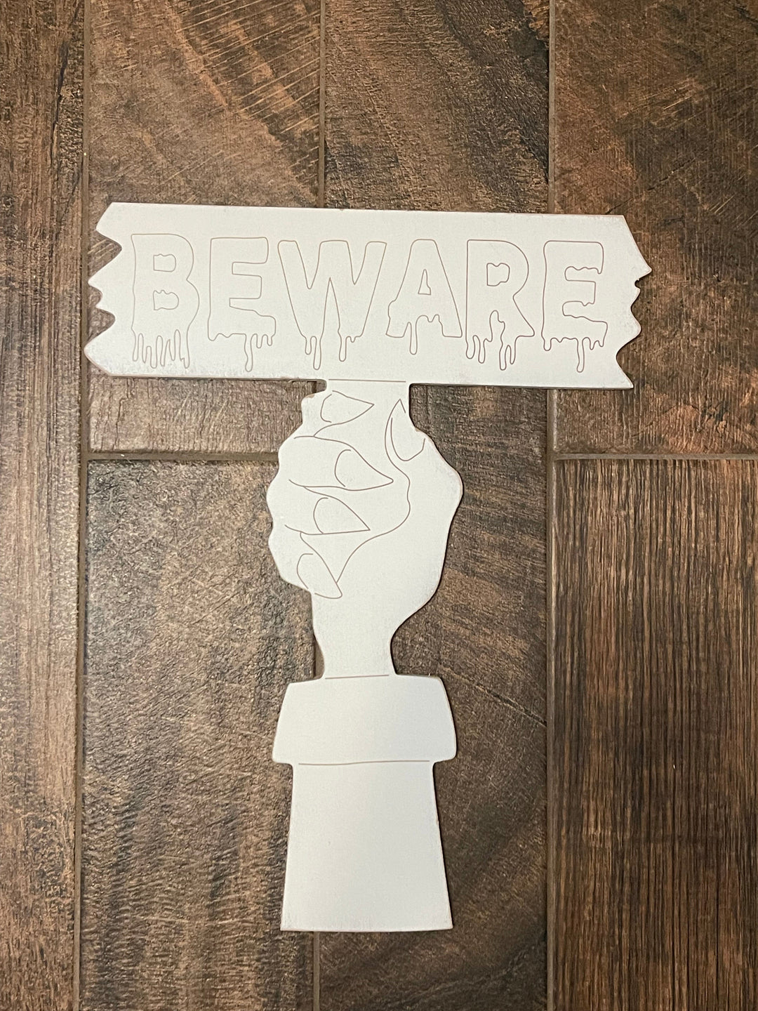 Beware Zombie Hand DIY Blank Yard Art