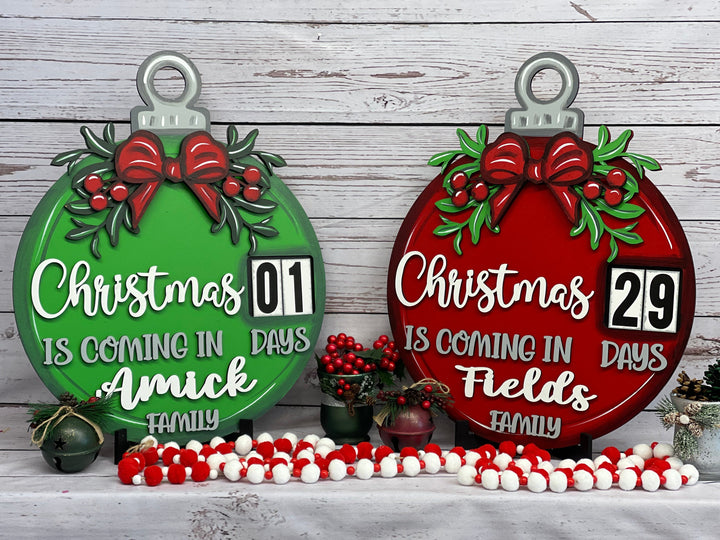 Christmas Countdown Personalized Decor