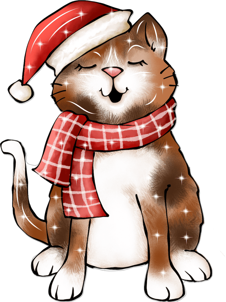 Christmas Singing Kitty Cat Yard Decoration