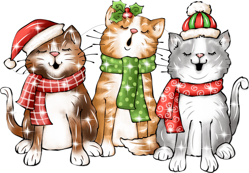 Christmas Cat Singing Trio Yard Decoration