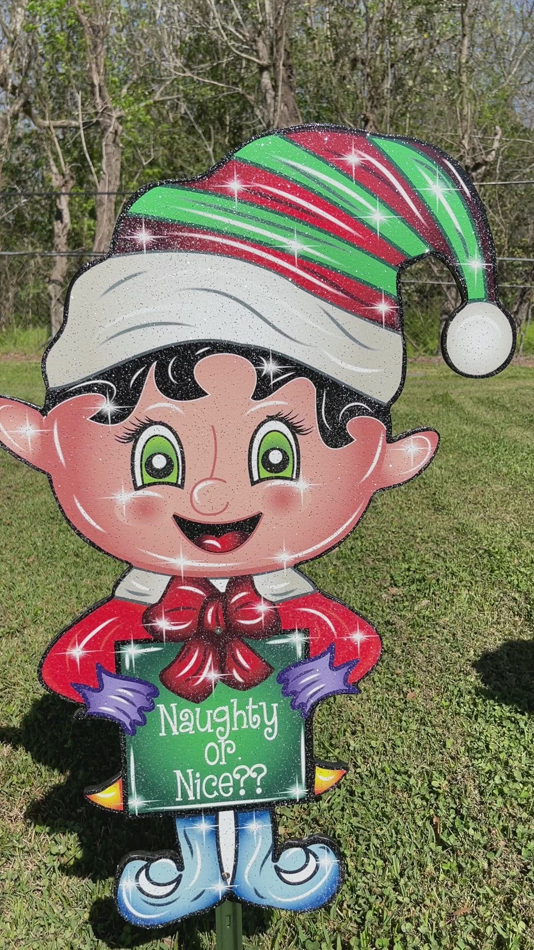 Christmas Elf Yard Art Decoration