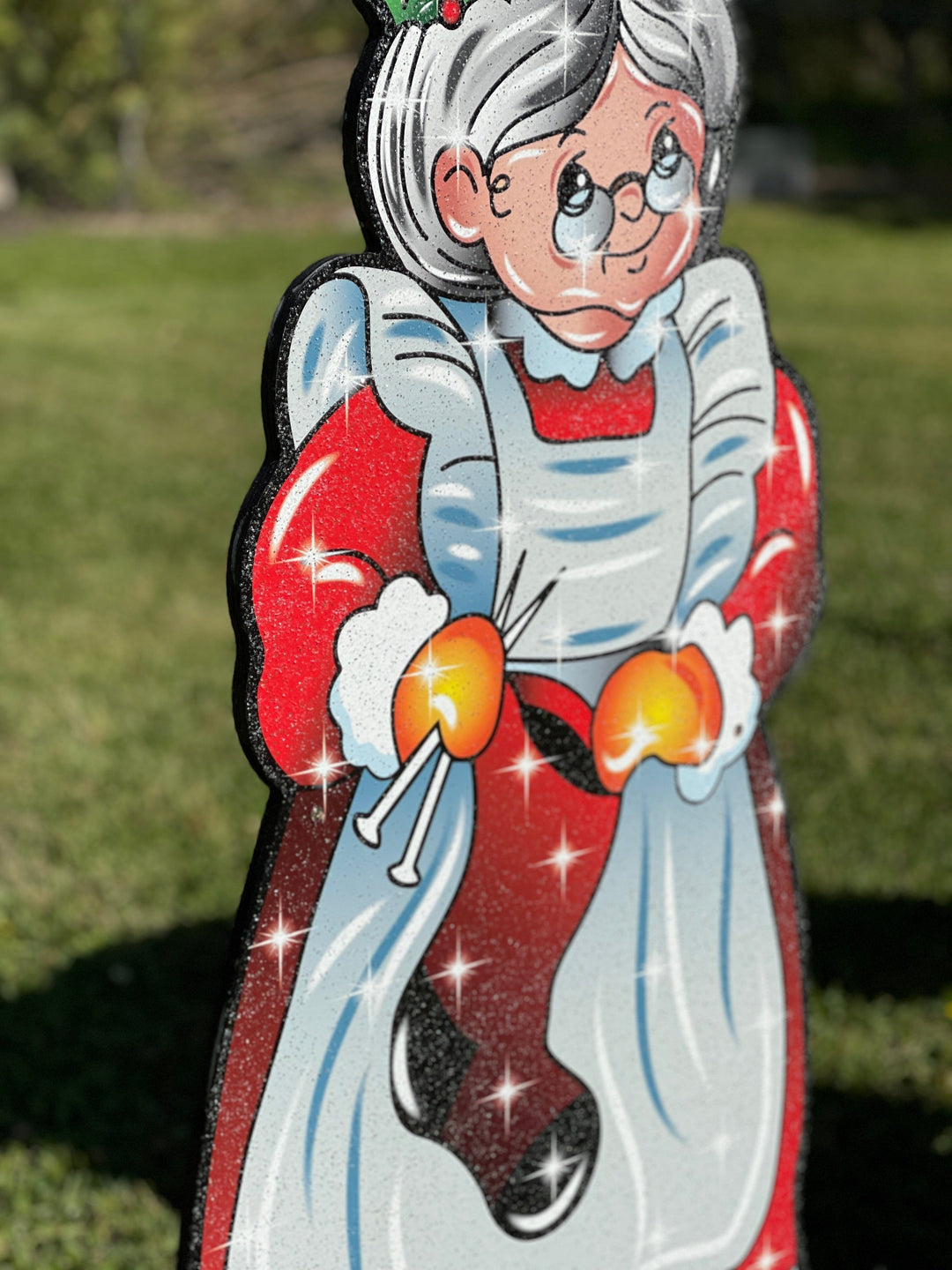 Mrs. Claus yard decoration