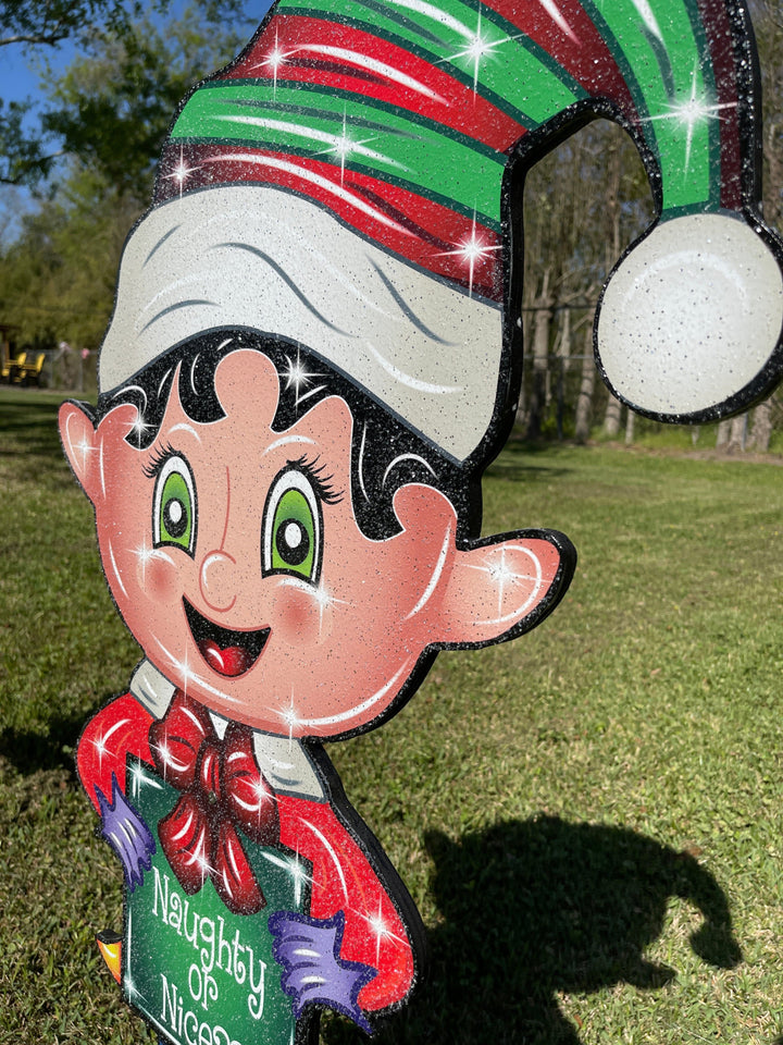 Christmas Elf Yard Art Decoration