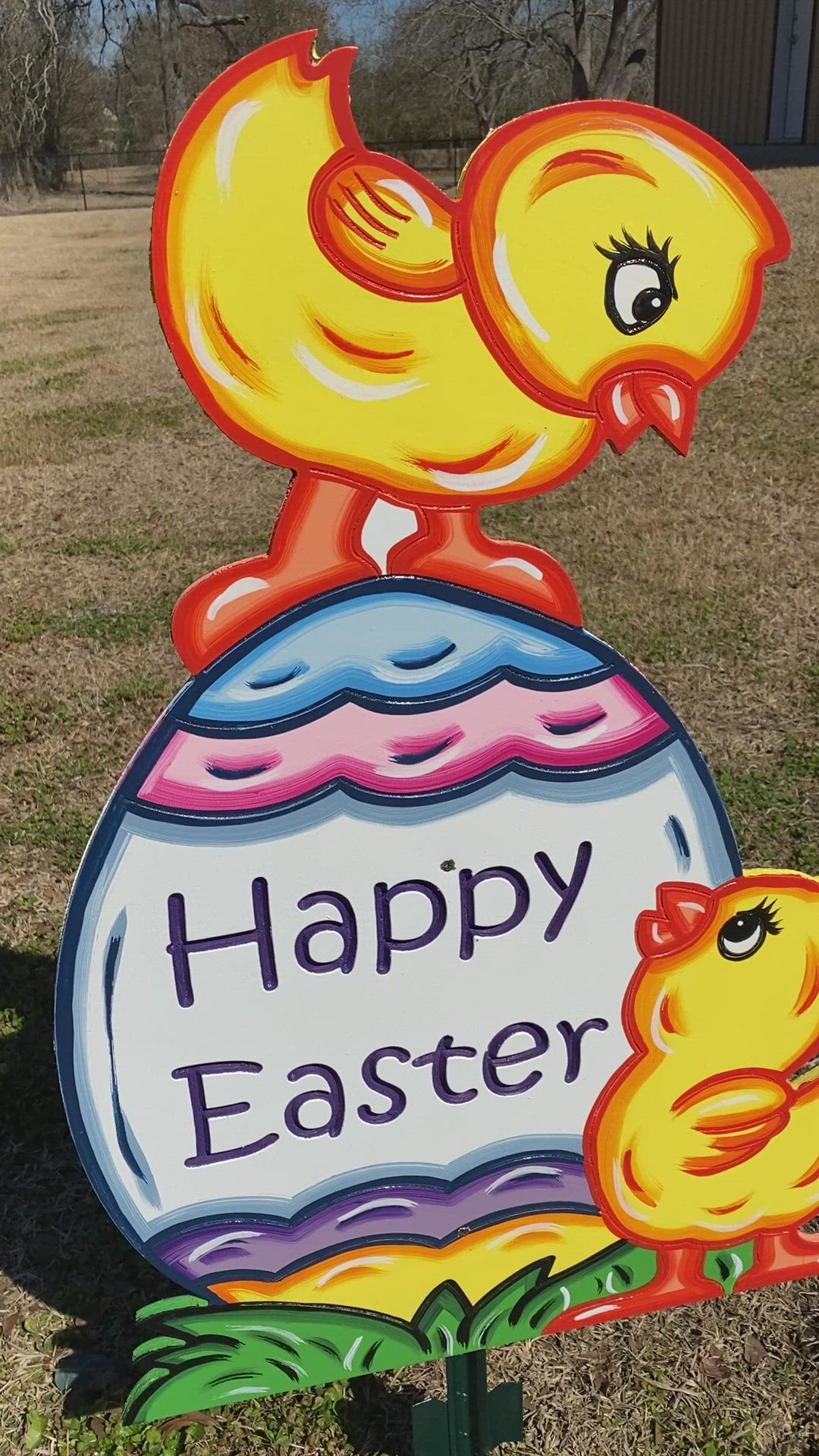 Happy Easter Chicks on Egg
