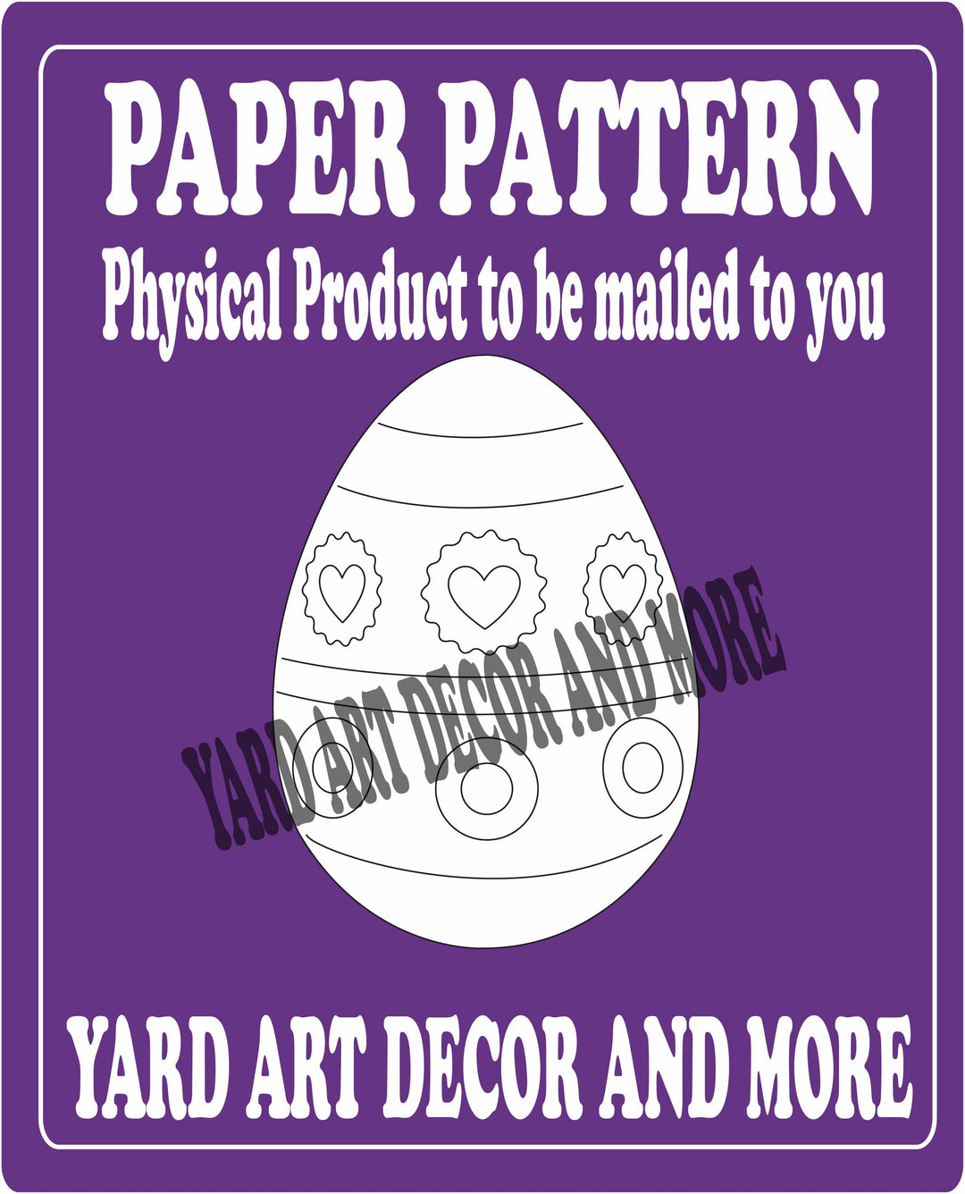 EASTER EGG YARD SIGN PAPER PATTERN