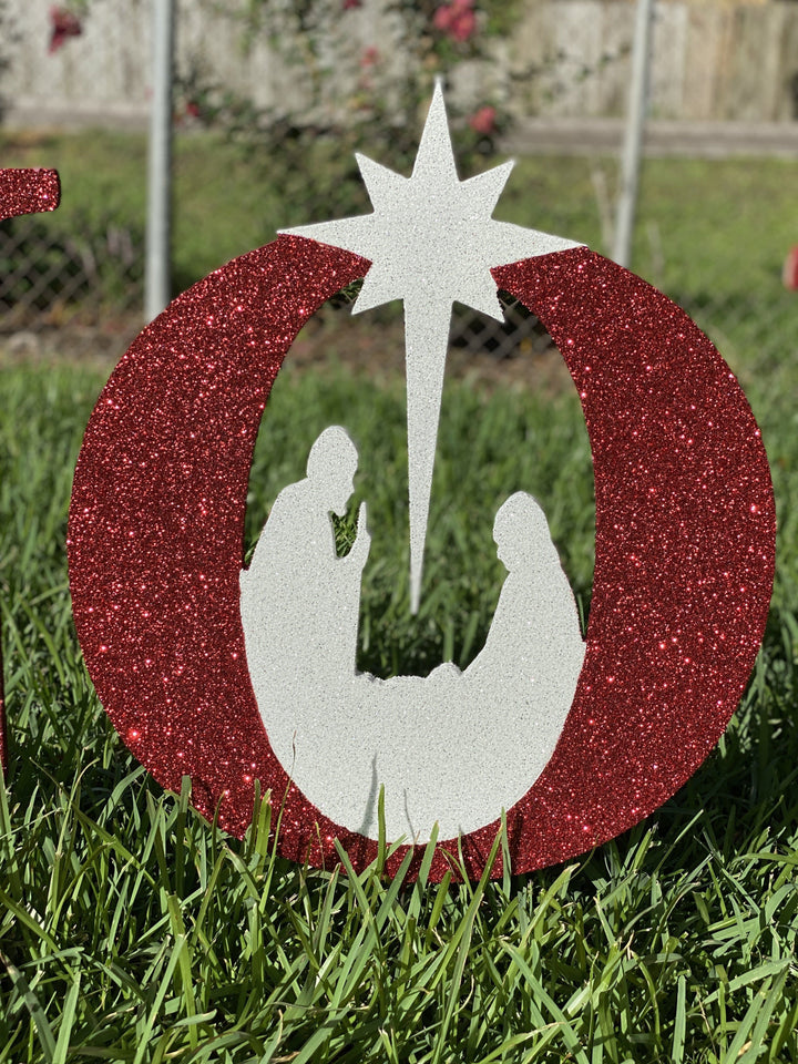 Christmas JOY letters yard art blanks