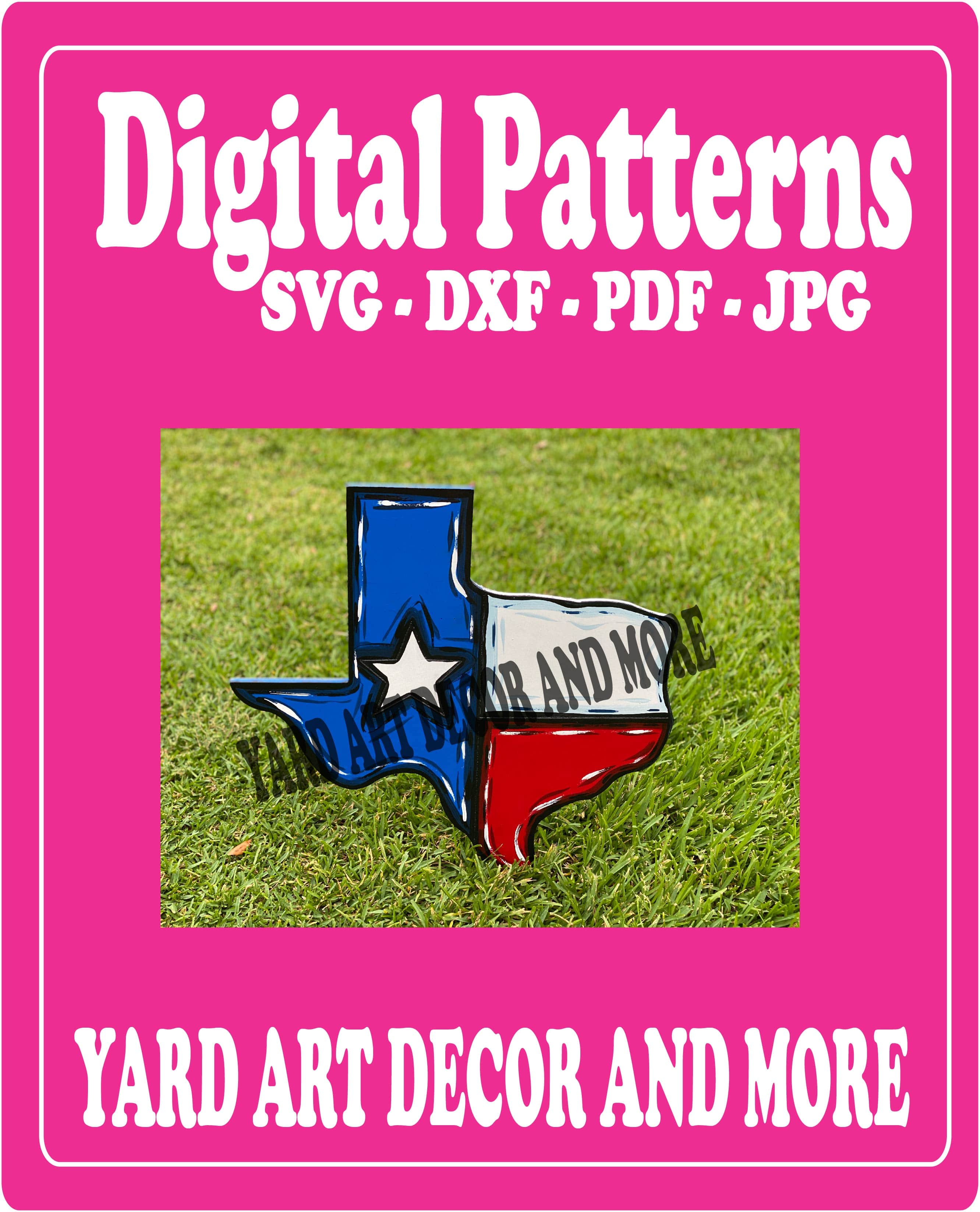 Spring Yard Art State of Texas Digital Template - SVG - DXF - PDF - JP ...