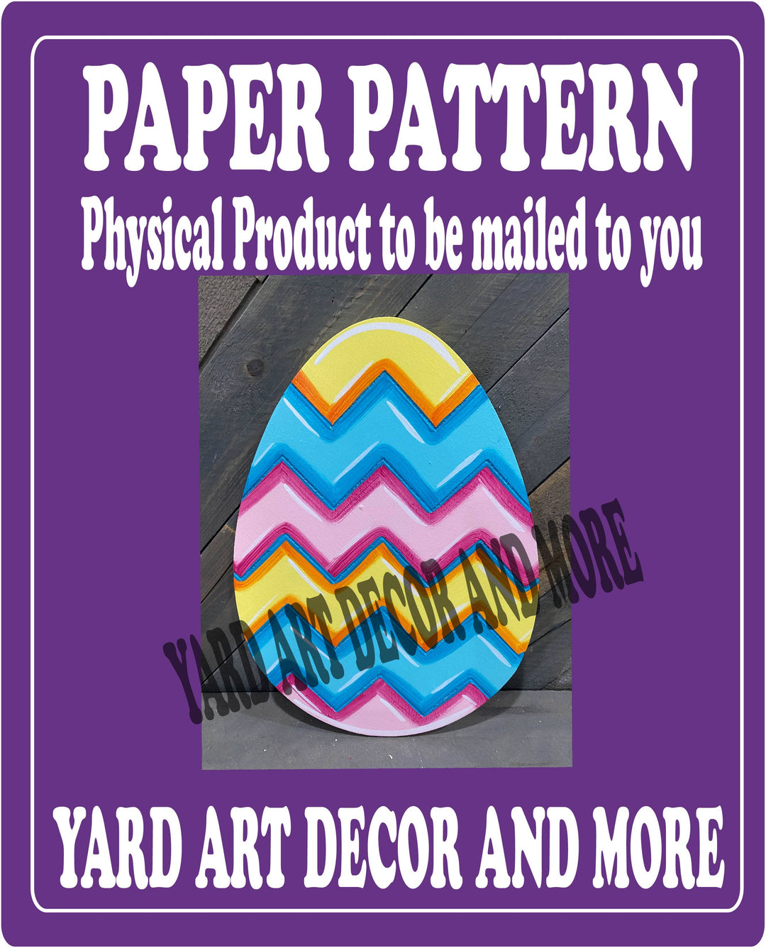 Chevron Style Easter Egg Yard Decoration