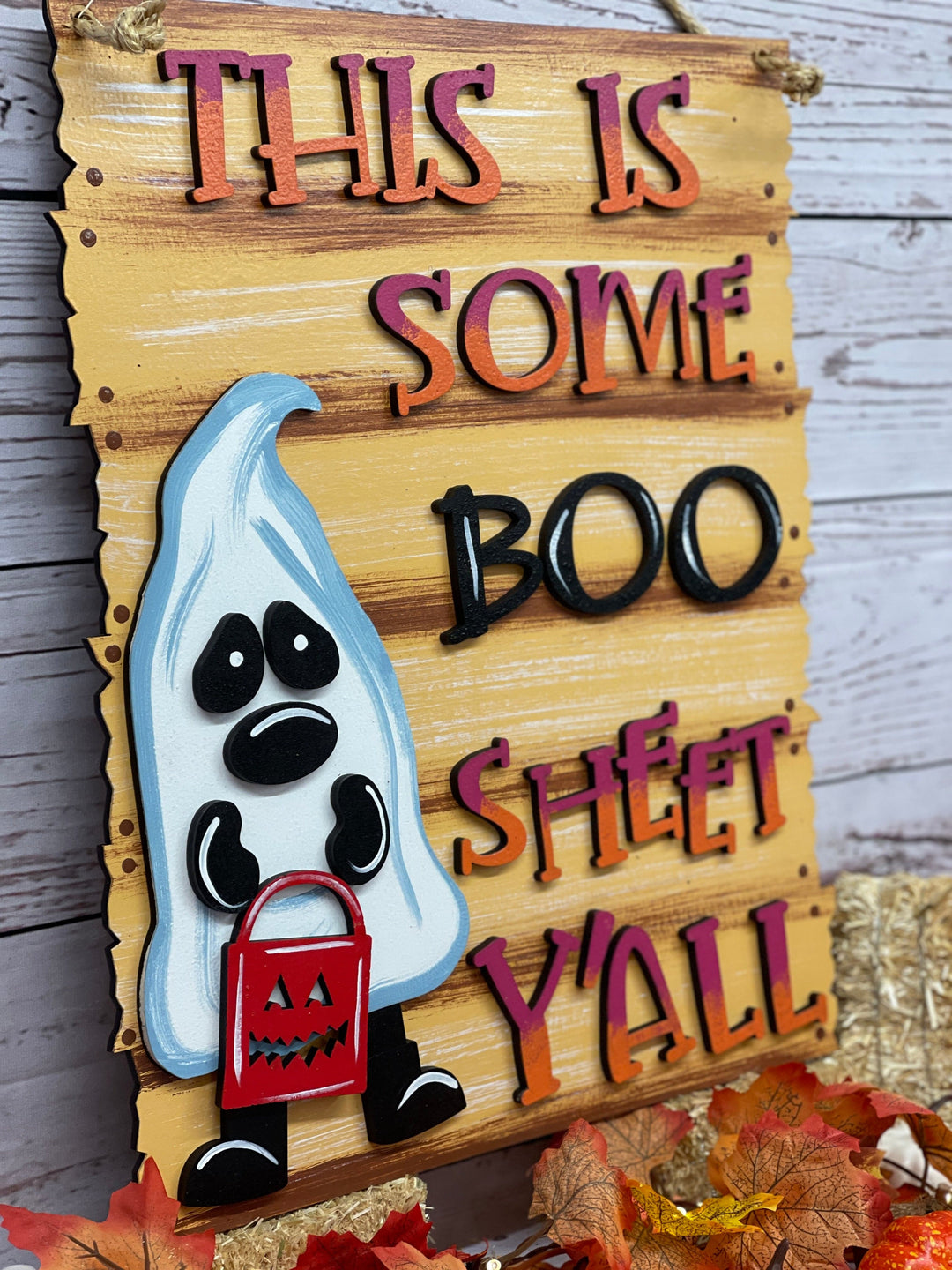 This Is Some Boo Sheet Y'all Hanging Indoor Sign Decoration