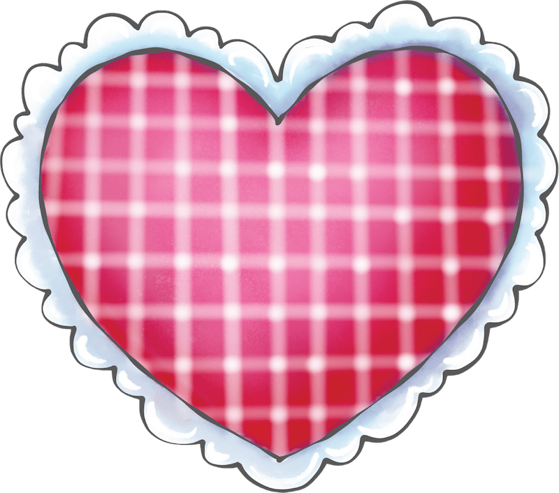 Checkered Valentines Heart With Lace Yard Sign