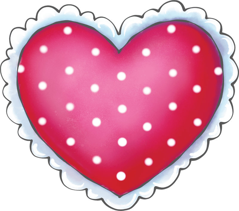 Polka Dot Valentines Heart With Lace Yard Sign
