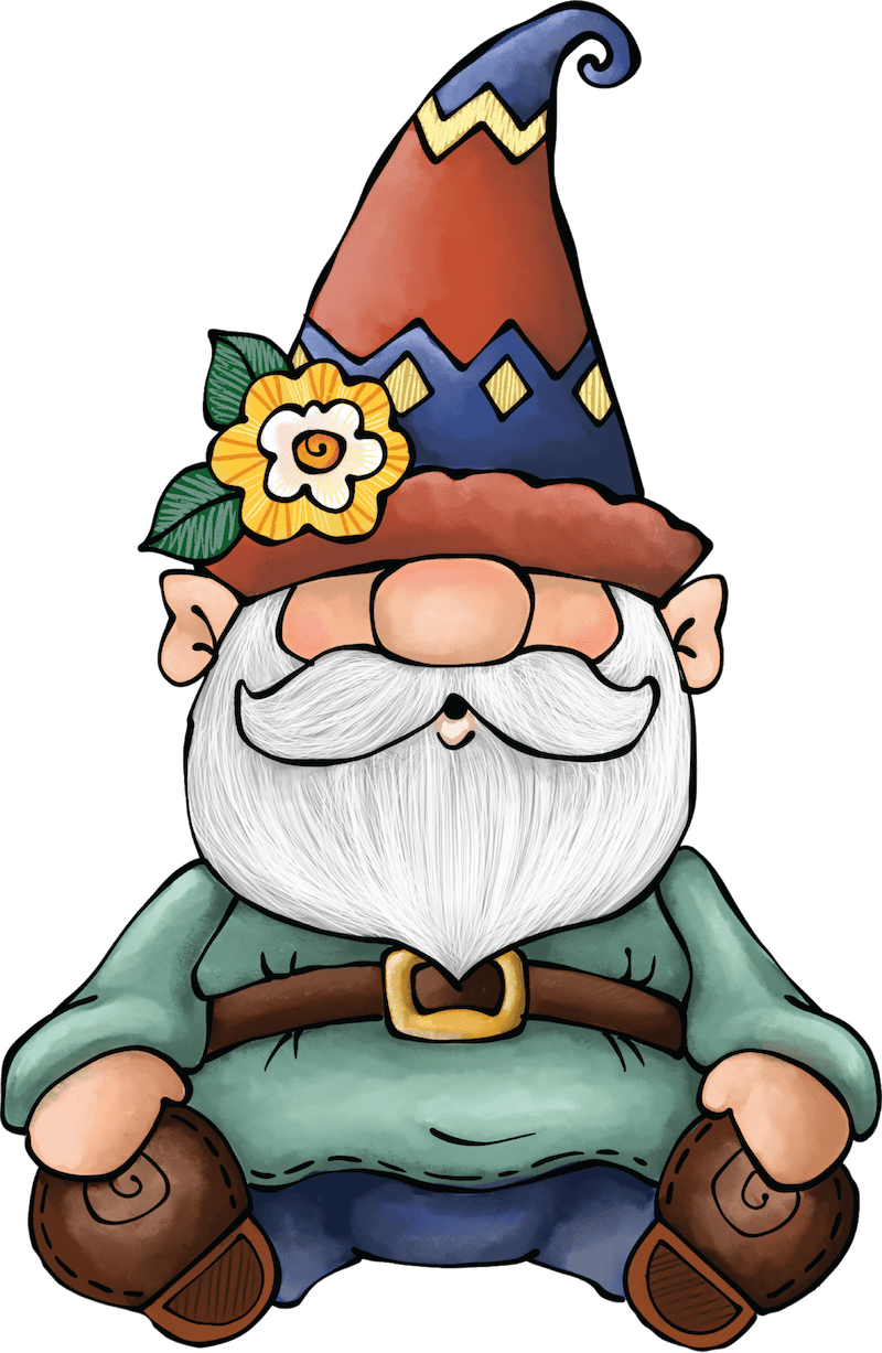 Sitting Garden Gnome Yard Sign Decoration