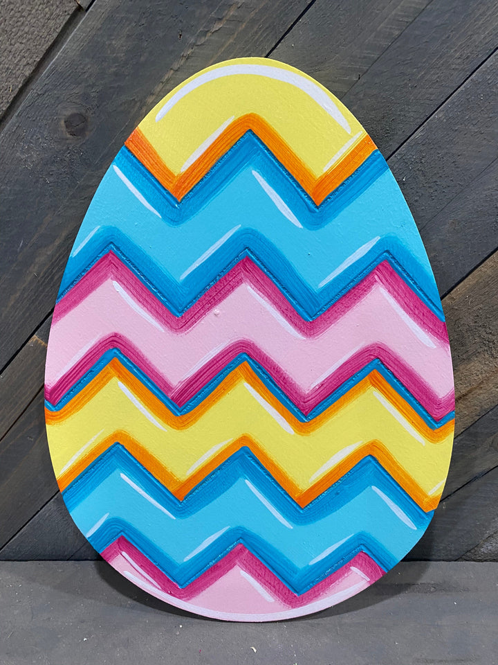 Chevron Style Easter Egg Yard Decoration