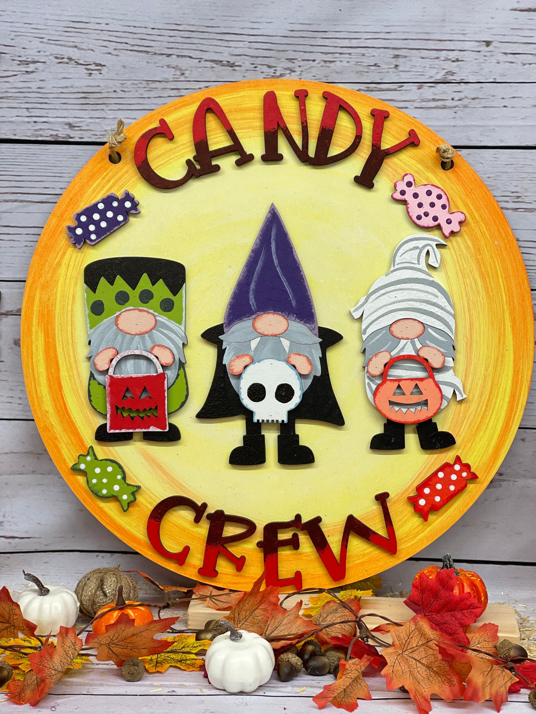 Candy Crew Round Indoor Sign Blank Ready to be Painted by You