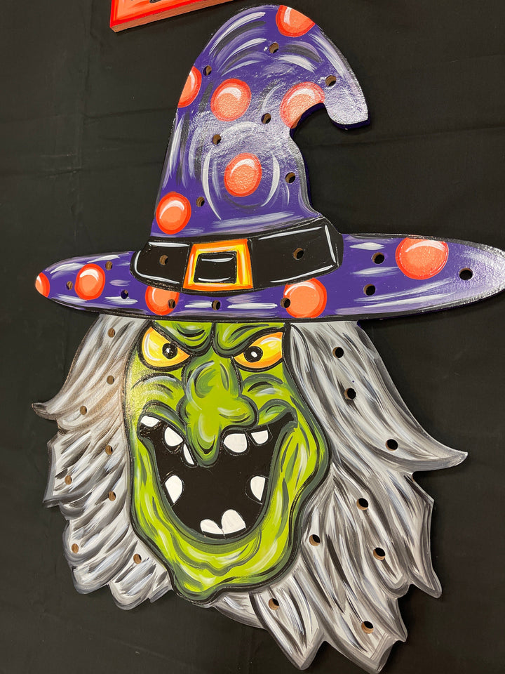 Lighted Witch Face Porch Greeter Blank Painted by you!