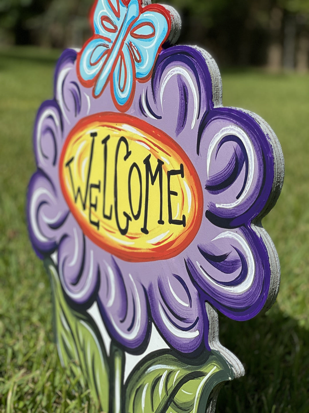 Welcome yard sign