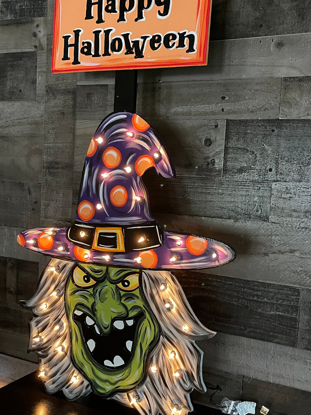 Lighted Witch Face Porch Greeter Blank Painted by you!