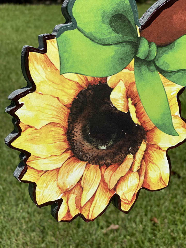 Three Sunflower Gnomes Yard Art Decoration-Sold Separately