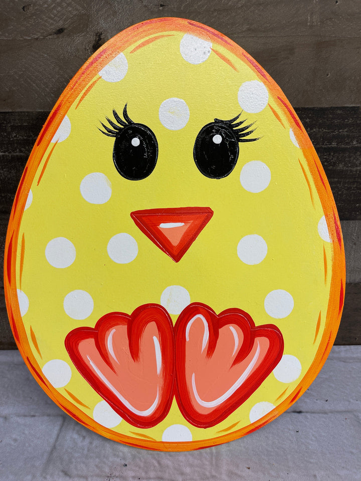 Easter Egg Chick Yard Sign