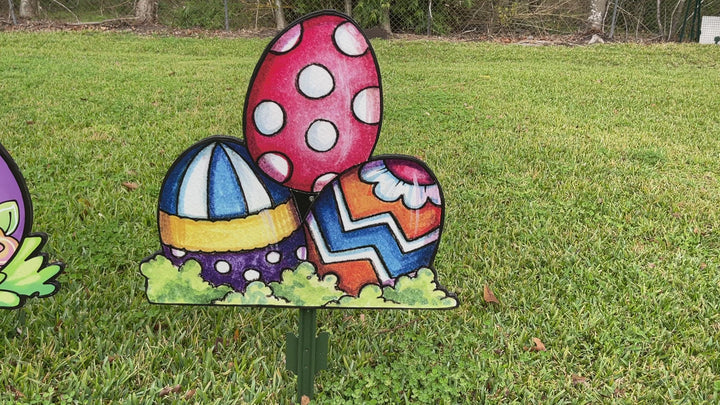 Easter Stack of Eggs Outdoor Decoration