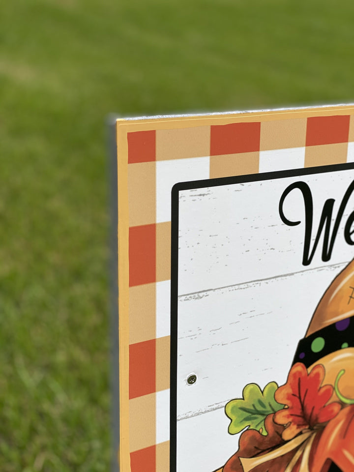 Halloween Welcome Yard Art Sign