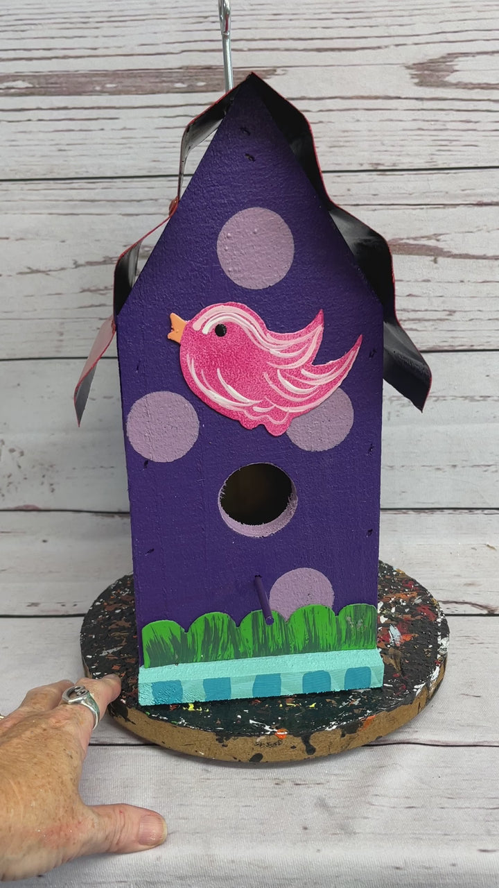 3D Purple Bird House