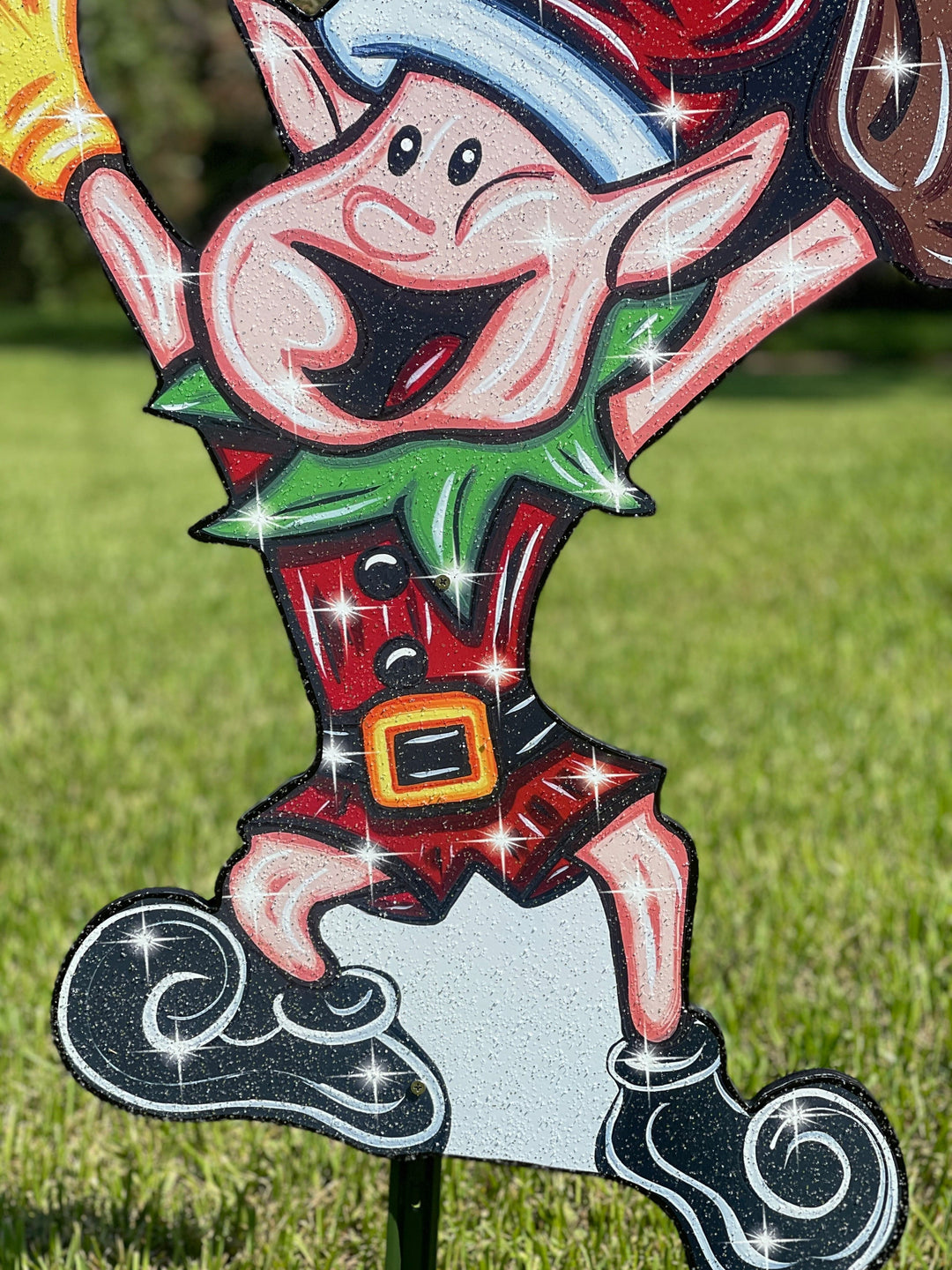 Christmas Baseball Elf Yard Decoration