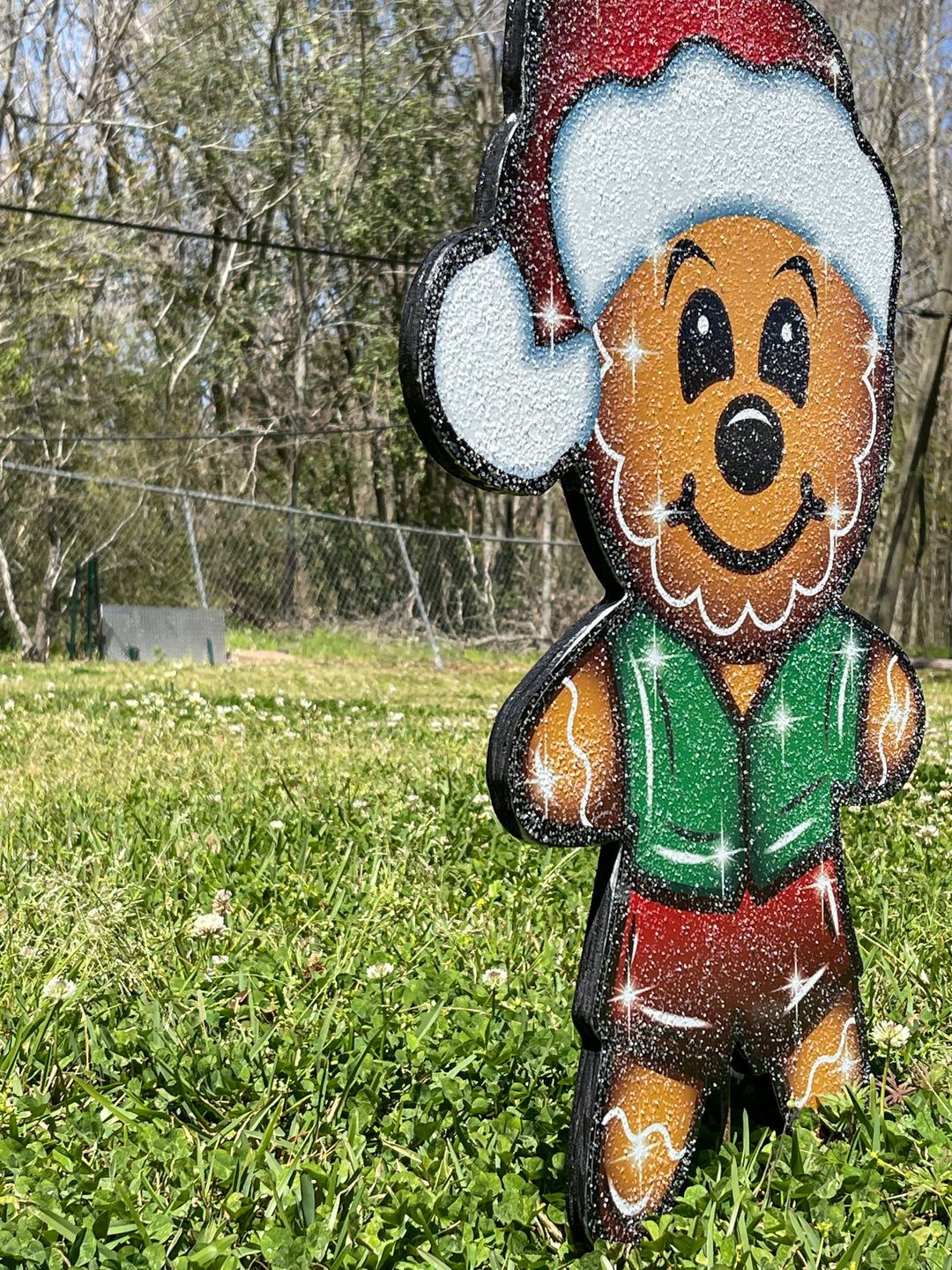 Christmas Gingerbread boy Yard Art