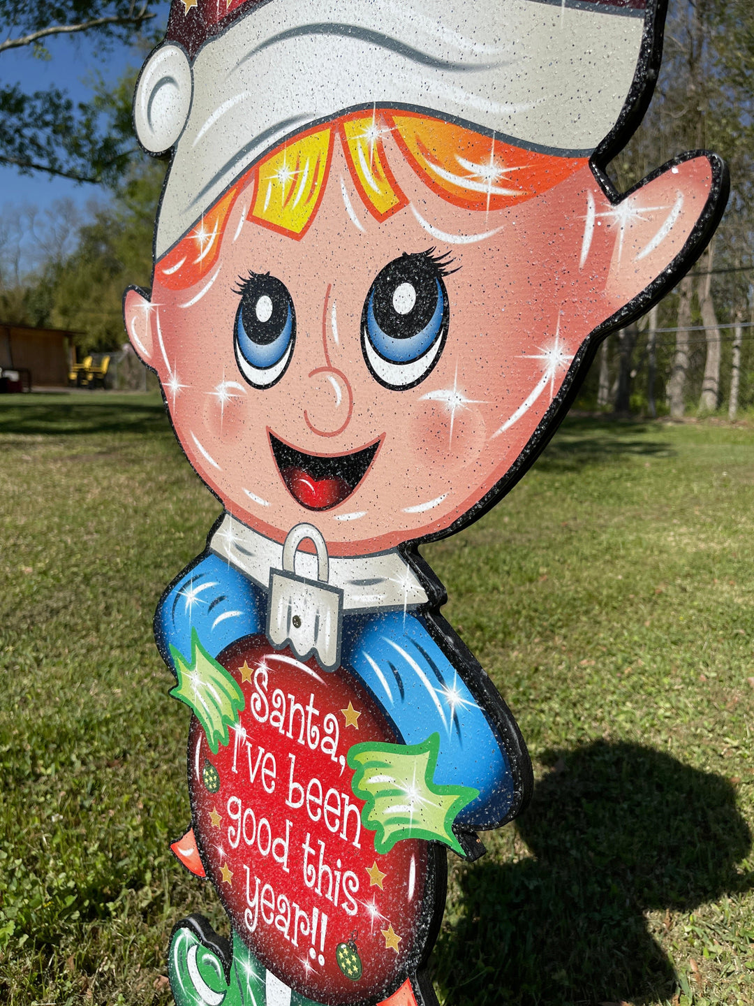 Christmas Elf Yard Art Decoration