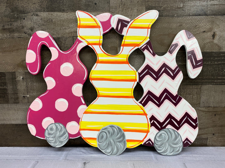 Triple Bunny Yard Sign