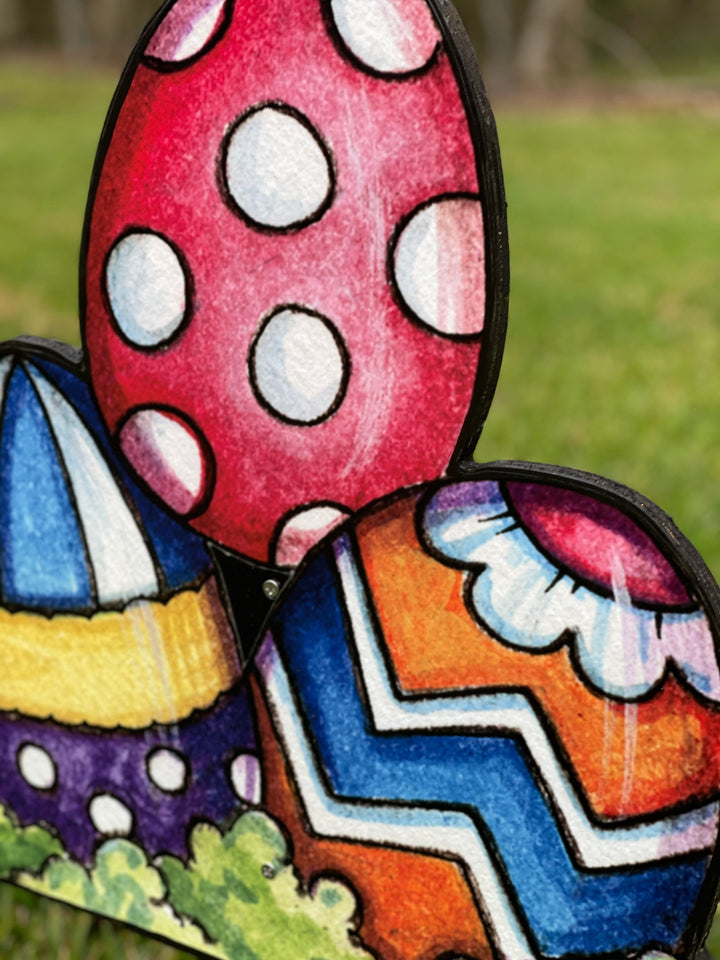 Easter Egg Yard Art Sign Decoration