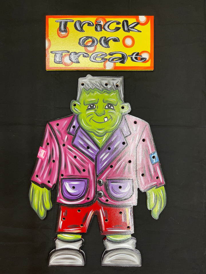 Lighted Frankenstein Porch Greeter Blank Painted by you!