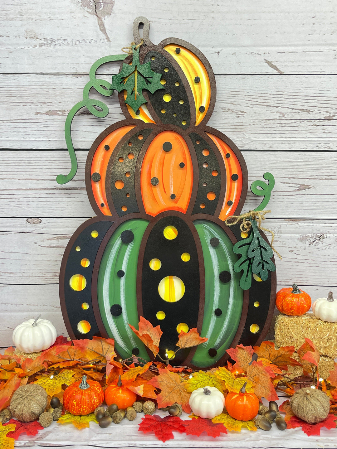 Triple Stacked Pumpkin Blank Decoration