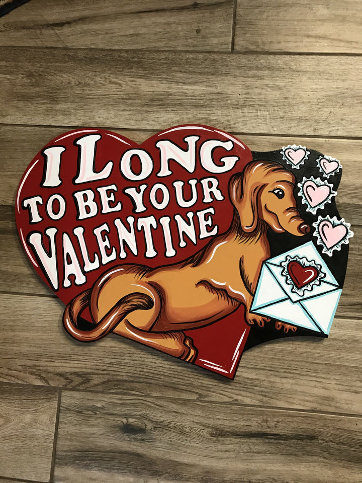 I Long To Be Your Valentine Weiner Dog Blank DIY