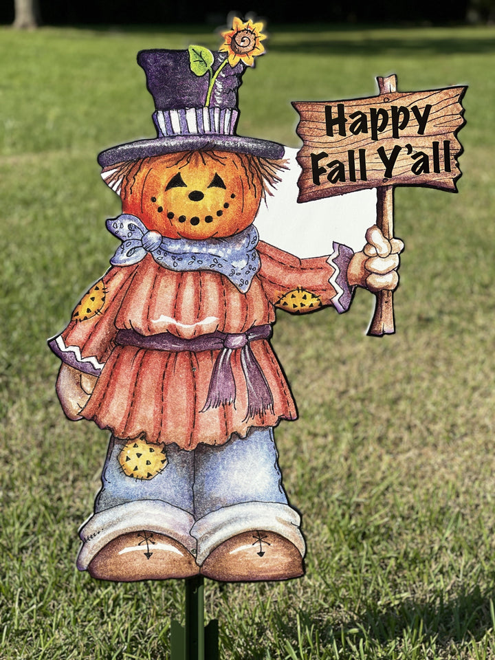 Scarecrow Happy Fall Y'all Decor