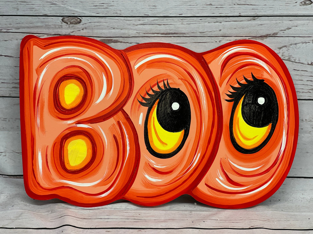 BOO letters Halloween yard sign