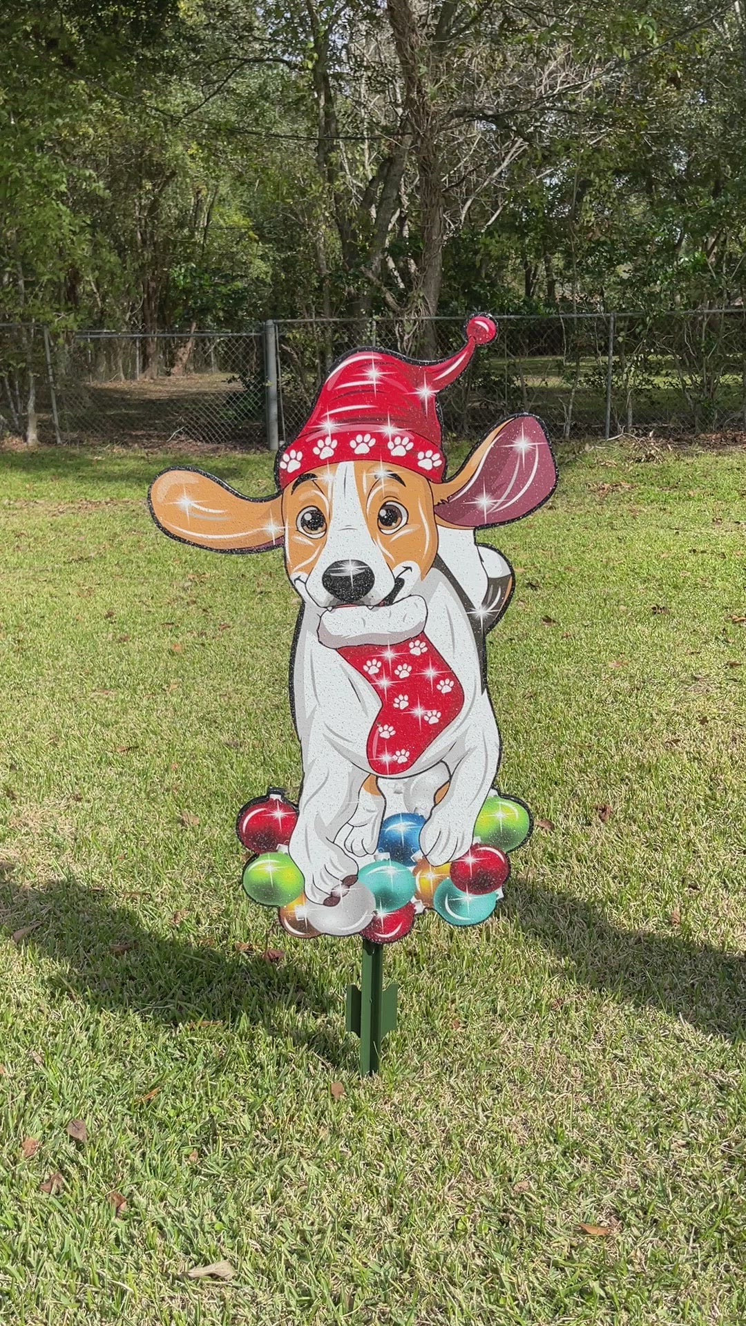 Christmas Dog Outdoor Decoration