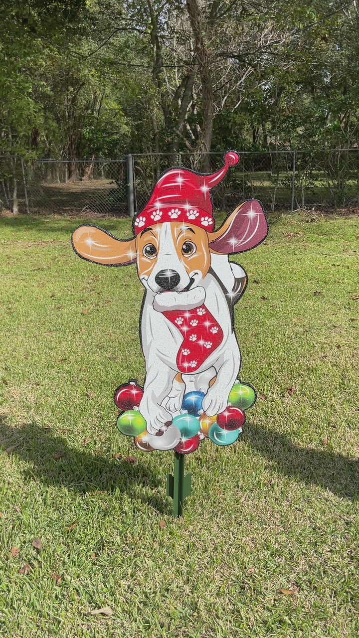 Christmas Dog Outdoor Decoration