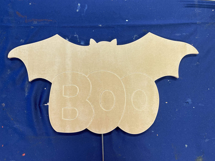 Boo Bat Halloween yard art blank template 