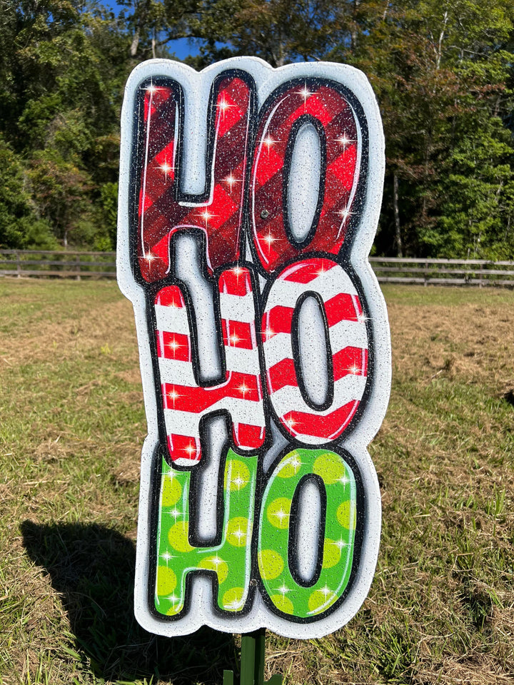 Ho Ho Ho Christmas Yard Sign